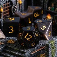 Charger l'image dans la galerie, Set de dés en Obsidienne Œil Céleste pour Donjons et Dragons