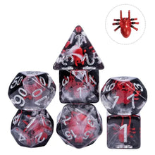 Load image into Gallery viewer, Venomous Spider Dice Set for Dungeons & Dragons