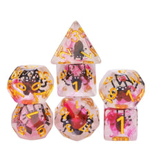 Load image into Gallery viewer, Black Spider Dice Set for Dungeons & Dragons