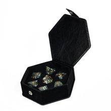 Charger l'image dans la galerie, Glass Flower Green Stone Dice Set for Dungeons & Dragons