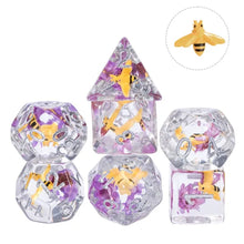 Load image into Gallery viewer, Bee & Flowers Dice Set for Dungeons & Dragons