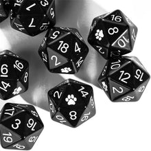 Charger l'image dans la galerie, Wild Beast Paw Print D20 Dice Set for Dungeons & Dragons