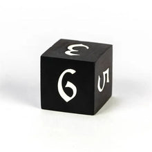 Load image into Gallery viewer, Ebony Wood Dice Set for Dungeons & Dragons