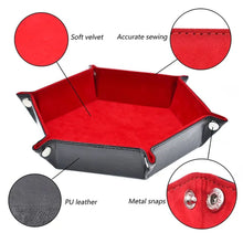 Charger l'image dans la galerie, Hexagonal Leather Dice Tray for Dungeons & Dragons