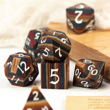 Load image into Gallery viewer, Timberstack Wood Dice Set for Dungeons & Dragons