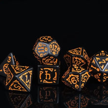 Charger l'image dans la galerie, Ensemble de dés polyédriques éclaboussés de couleurs pour donjons et dragons