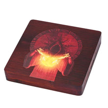 Load image into Gallery viewer, Illuminated Cultist Dice Wood Storage Box & Tray for Dungeons & Dragons