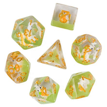 Load image into Gallery viewer, Cottontail Rabbit Carrot Thief Dice Set for Dungeons & Dragons