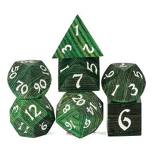 Load image into Gallery viewer, Emerald Enclave Wood Dice Set for Dungeons &amp; Dragons
