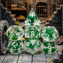 Load image into Gallery viewer, Lucky Four-Leaf Clover Resin Dice Set
