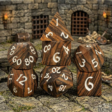 Load image into Gallery viewer, Zebrawood Wood Dice Set