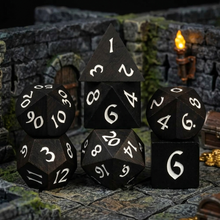 Load image into Gallery viewer, Ebony Wood Dice Set