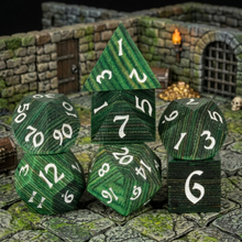 Load image into Gallery viewer, Emerald Enclave Wood Dice Set