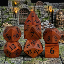 Load image into Gallery viewer, Runebark Rosewood Dice Set
