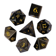 Charger l'image dans la galerie, Set de dés en Obsidienne Œil Céleste pour Donjons et Dragons