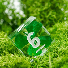 Load image into Gallery viewer, Lucky Four-Leaf Clover Resin Dice Set