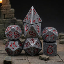 Load image into Gallery viewer, Draconic Rune Stone Dice Set