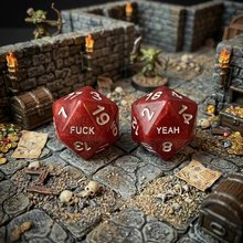 Load image into Gallery viewer, Fuck/Yeah D20 Dice Set