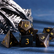 Charger l'image dans la galerie, Set de dés en Obsidienne Œil Céleste pour Donjons et Dragons