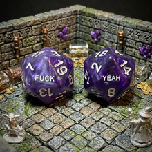Load image into Gallery viewer, Fuck/Yeah D20 Dice Set