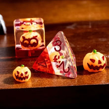 Load image into Gallery viewer, Pumpkin King Dice Set for Dungeons & Dragons