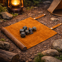 Charger l'image dans la galerie, Leather Scroll Dice Mat and Storage for Dungeons & Dragons