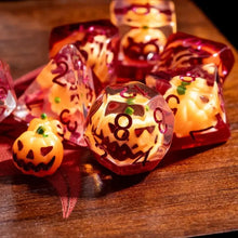 Load image into Gallery viewer, Pumpkin King Dice Set for Dungeons & Dragons