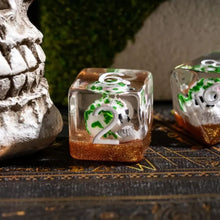 Charger l'image dans la galerie, Day of the Dead Skull & Flowers Dice Set for Dungeons & Dragons