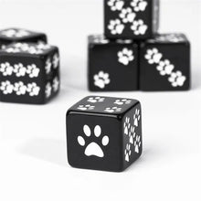 Load image into Gallery viewer, Wild Beast Paw Print Dice Set (D6 & D20)
