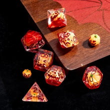 Load image into Gallery viewer, Pumpkin King Dice Set for Dungeons & Dragons