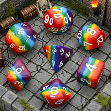 Load image into Gallery viewer, Rainbow Dice Set for Dungeons & Dragons