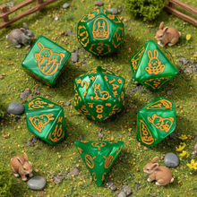 Load image into Gallery viewer, Easter Rabbit Egg Basket Resin Dice Set