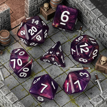 Load image into Gallery viewer, Glitter Nebula Resin Dice Set – Choose Your Color