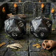 Load image into Gallery viewer, Fuck/Yeah D20 Dice Set