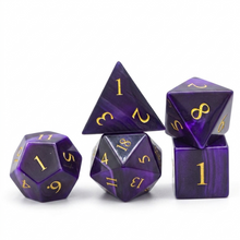 Load image into Gallery viewer, Violet Crown Agate Gemstone Dice Set