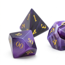 Load image into Gallery viewer, Violet Crown Agate Gemstone Dice Set