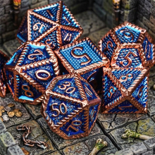 Load image into Gallery viewer, Stormscale Metal Dice Set for Dungeons & Dragons