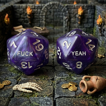 Load image into Gallery viewer, Fuck/Yeah D20 Dice Set