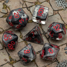 Load image into Gallery viewer, Bloodmoon Vampire Bat Resin Dice Set