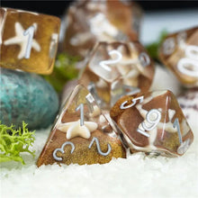 Load image into Gallery viewer, Sandy Beach Starfish Dice Set for Dungeons & Dragons