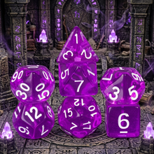 Load image into Gallery viewer, Elemental Crystal Resin Dice Set – Choose Your Element