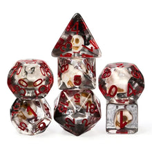 Load image into Gallery viewer, Orc Skulls Encased in Smoke Dice Set for Dungeons & Dragons
