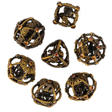 Load image into Gallery viewer, Kraken’s Hoard Hollow Metal Dice Set for Dungeons & Dragons