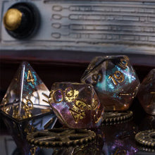 Charger l'image dans la galerie, Golden Gear War Machine Dice Set for Dungeons & Dragons