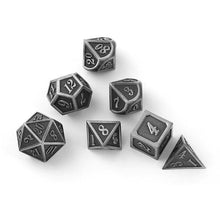 Charger l'image dans la galerie, Ensemble de dés polyédriques en métal gaufré en acier pour donjons et dragons
