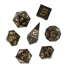 Load image into Gallery viewer, Minotaur’s Maze Metal Dice Set for Dungeons & Dragons