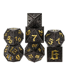 Load image into Gallery viewer, Minotaur’s Maze Metal Dice Set for Dungeons & Dragons