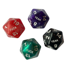 Load image into Gallery viewer, Fuck/Yeah D20 Dice Set for DND Dungeons & Dragons