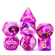 Charger l'image dans la galerie, Fairyfloss Pink & White Blend Dice Set for Dungeons & Dragons