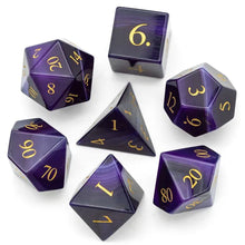 Load image into Gallery viewer, Violet Crown Agate Gemstone Dice Set